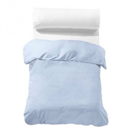 Fundas Nórdicas lisas 100% algodón 1 pieza Cama 105 Celeste - de