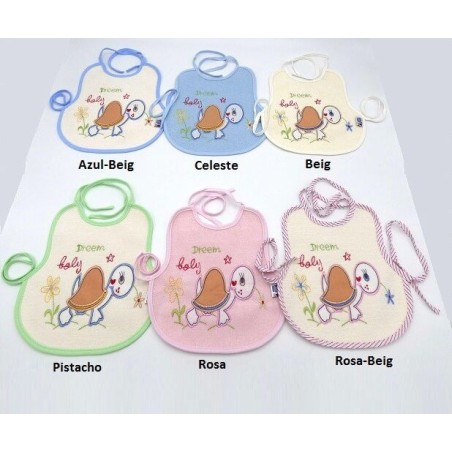 Babero Impermeable Bordado con cuerda Tortuga