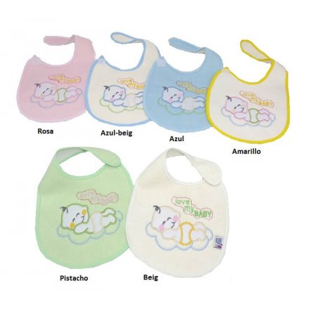 Babero Impermeable Bordado Love - de bebé