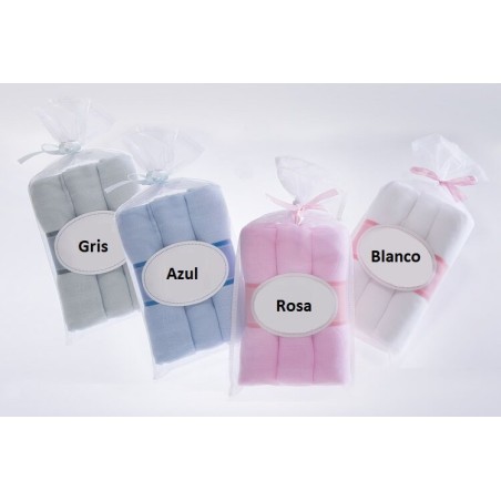 Gasas bebé 100% Algodón Pack 3 Lisas