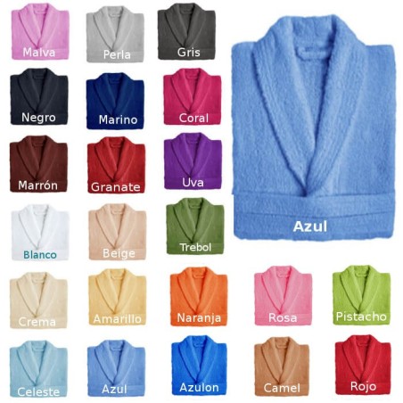 Albornoz Liso Zafiro 100% Algodón 