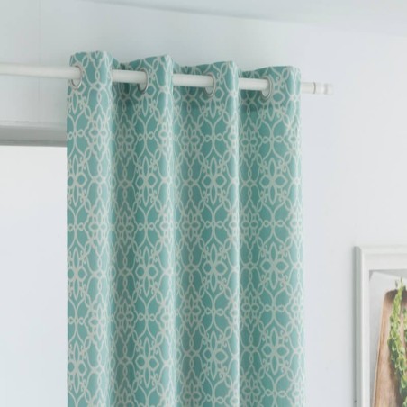 Cortina Colima con Ojales Turquesa