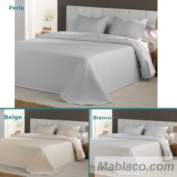 Colcha Bouti Lisa - Cama 90, 105, 135, 150, 180 - Color: Azul, Burdeos,  Blanco, Lila, Aguamar, Coral