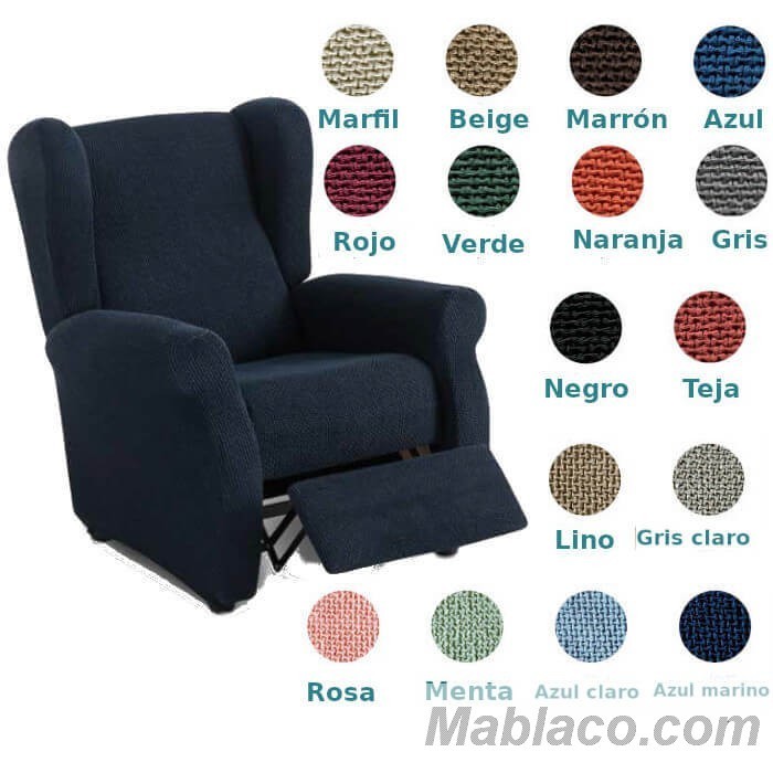 Funda de Sillón Relax Reclinable Elástica Adaptable. Modelo