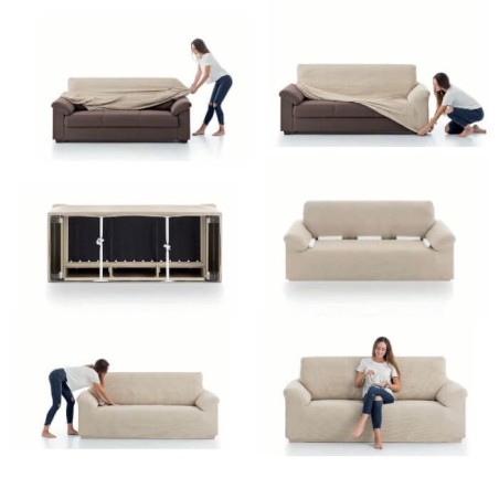 Colocación Funda de Sofá Bielástica Chenilla Elegant  Belmarti