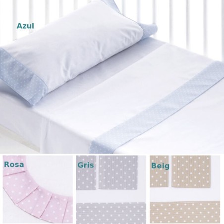 Juego Sábanas Bebé Baby Dogs 41 100% Algodón