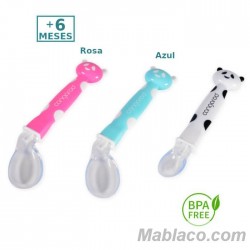 Cuchara Silicona Bebé Pack 2 Panda