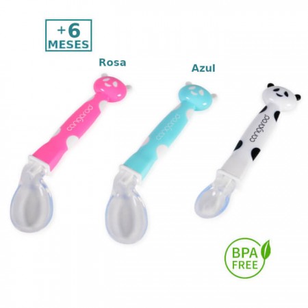 Cuchara Silicona Bebé Pack 2 Panda - de