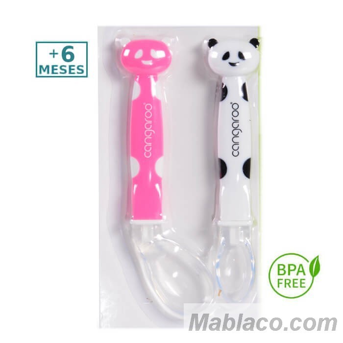 Cuchara silicona Bebé Pack 2 unidades Panda