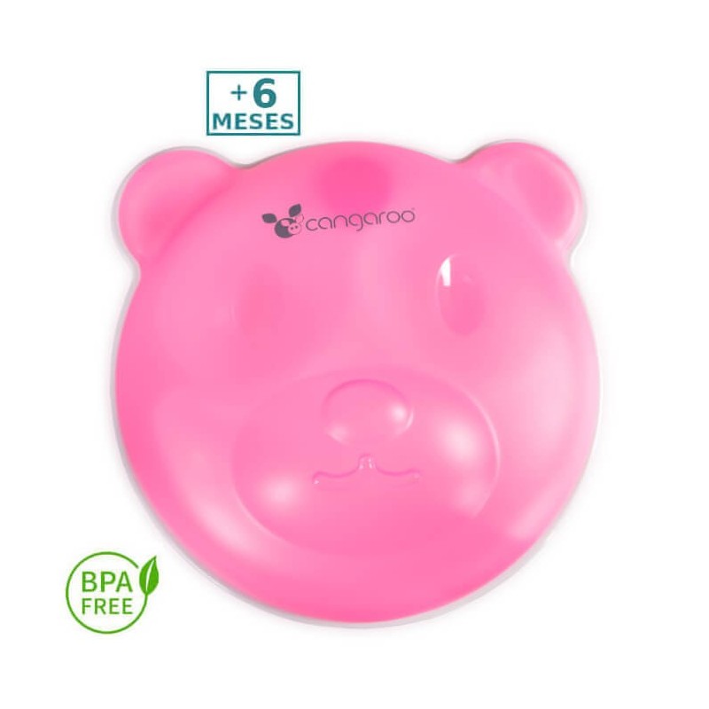 Bol con Compartimentos Bebé Mamá Panda Rosa