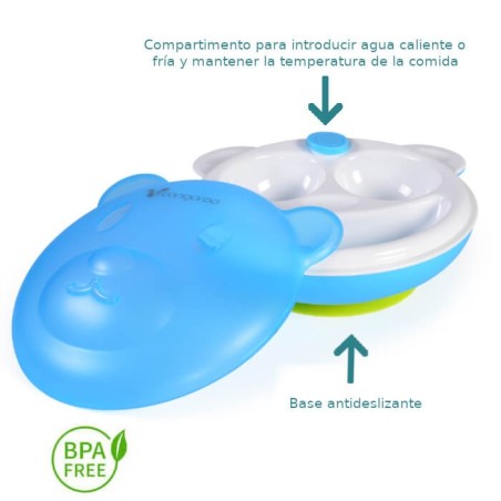 Bol con Compartimentos Bebé Mamá Panda Detalles