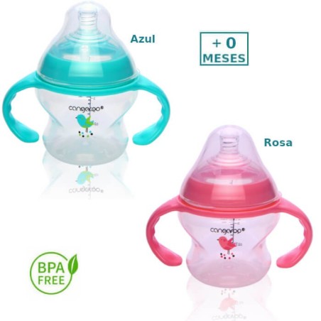 Biberón Anticólico 150 ml Tiki cuello ancho