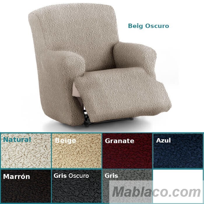 funda de sofa para sillon relax pies juntos silla bielastica gris calidad  EYSA
