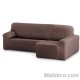 Funda Sofá Chaise Longue Roc Brazo Largo Derecha Chocolate