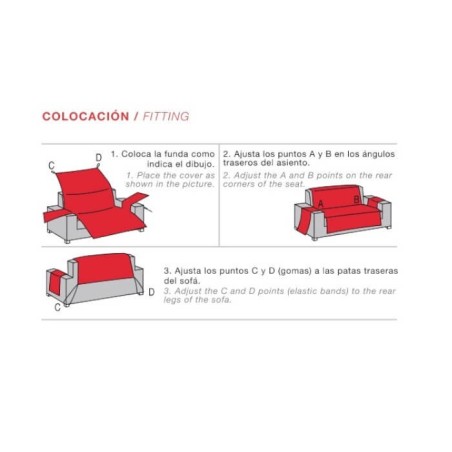 Cubre Sofá Acolchado Reversible Couch Cover Menta - Beige  1 plaza