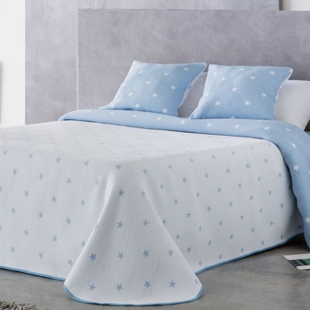 Colcha Jacquard Reversible Estela Celeste