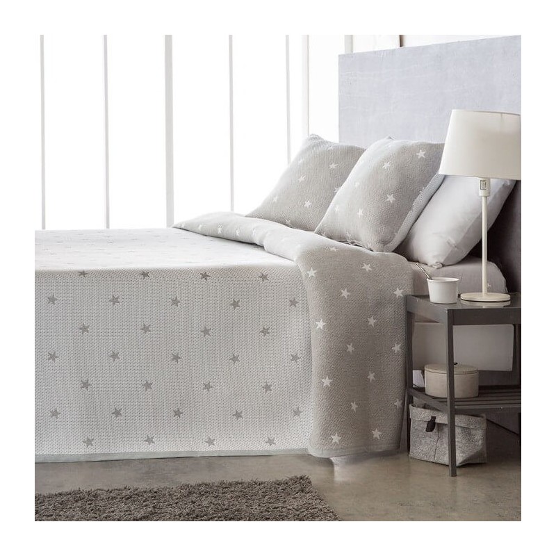 Colcha Jacquard Reversible Estela Beige Colcha Jacquard Reversible Estela Beige