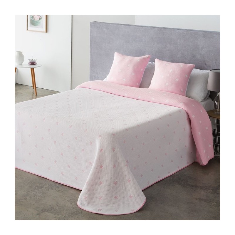 Colcha Jacquard Reversible Estela Rosa Colcha Jacquard Reversible Estela Rosa