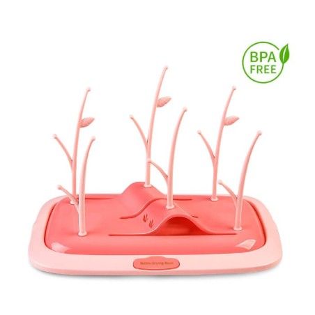 Escurre Biberones y Tetinas Rack Coral Rosa