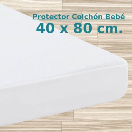Protector Colchón 40x80 para Coche, Cuco y Capazo Impermeable ROYAL 