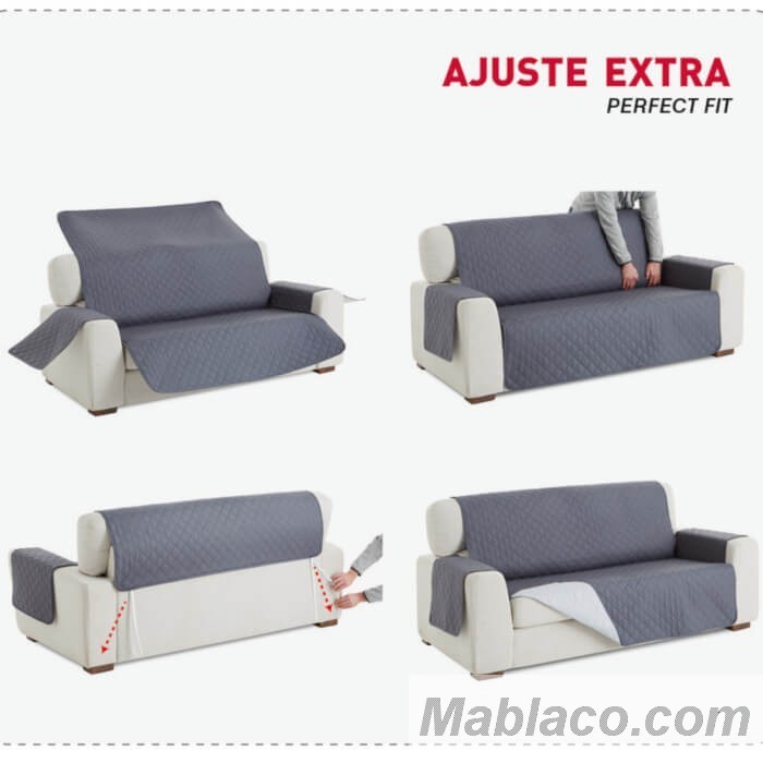 Funda cubre sofá chaise longue, Salvasofa