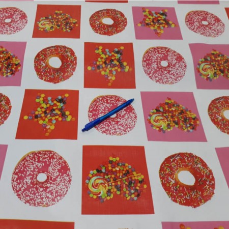 Mantel Hule Resinado Donuts Por Metros - de