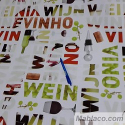 Mantel Hule Resinado Vino Por Metros