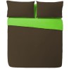 Funda Nórdica Lisas Bicolor Chocolate - Pistacho