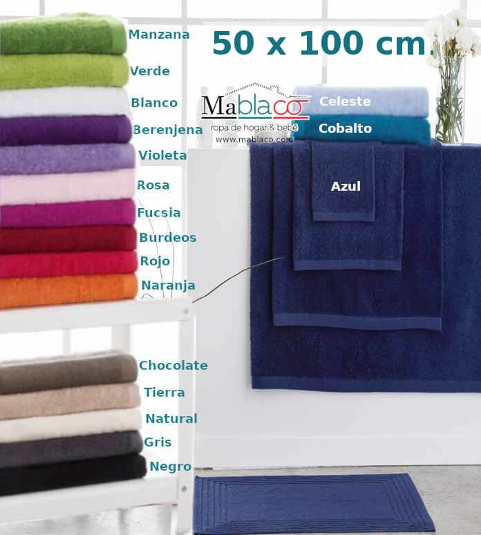 Pack 2 toallas lavabo 50x100 Rojo algodón 600 gr