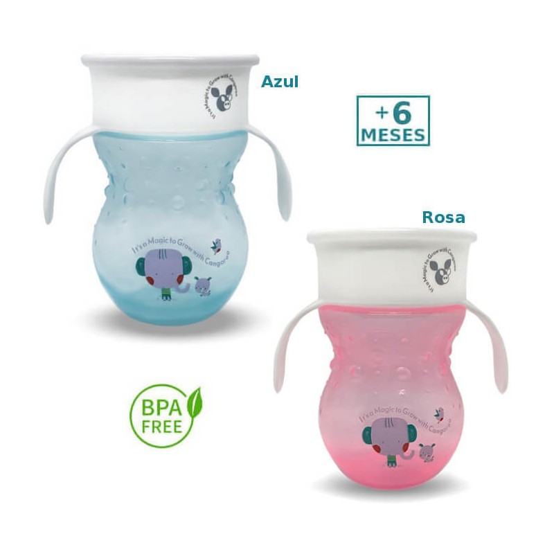 Vaso Aprendizaje Antigoteo con asas 360º Magic Cup