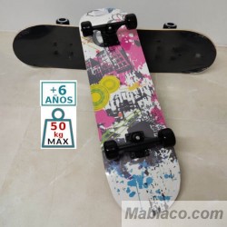 Monopatín Skateboard 31" Blanco B21