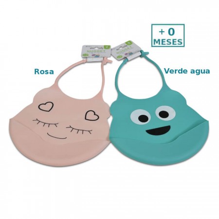 Babero Nugget silicona con bolsillo - de bebé