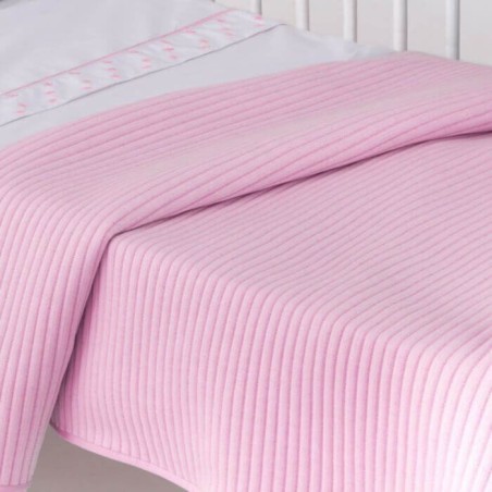Colcha de verano cuna Jacquard Canale Rosa