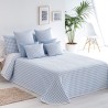 Colcha Jacquard Reversible Charlotte Celeste