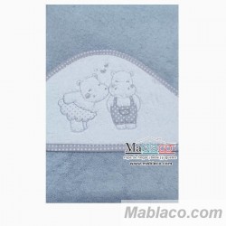 Capa de Baño Hipopotamos Gris