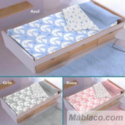 Saco nórdico cama 90 o 105 con cremallera y bajera ALOHA PRINCIPAL