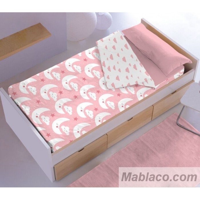 Saco nordico con Relleno Lunitas Rosa para Cama 90 x 190/200 GRIS