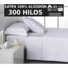 Juego de Sábanas Lisas Satén Biés 100% Algodón 300 hilos  Juego de Sábanas Lisas Satén Biés 100% Algodón 300 hilos