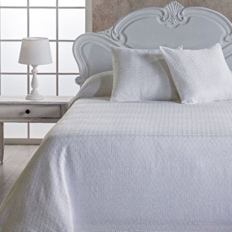 Colcha Jacquard Trenzza Blanco