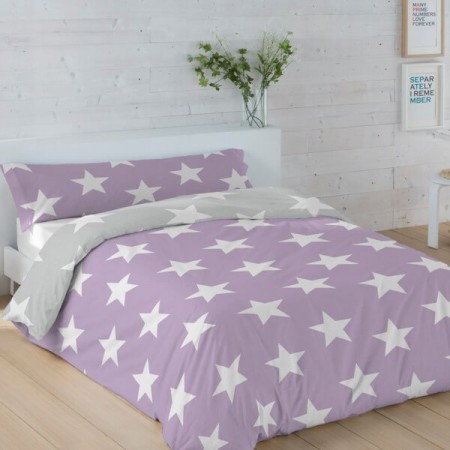 Funda Nórdica Reversible Estrellas North Malva - juego de cama