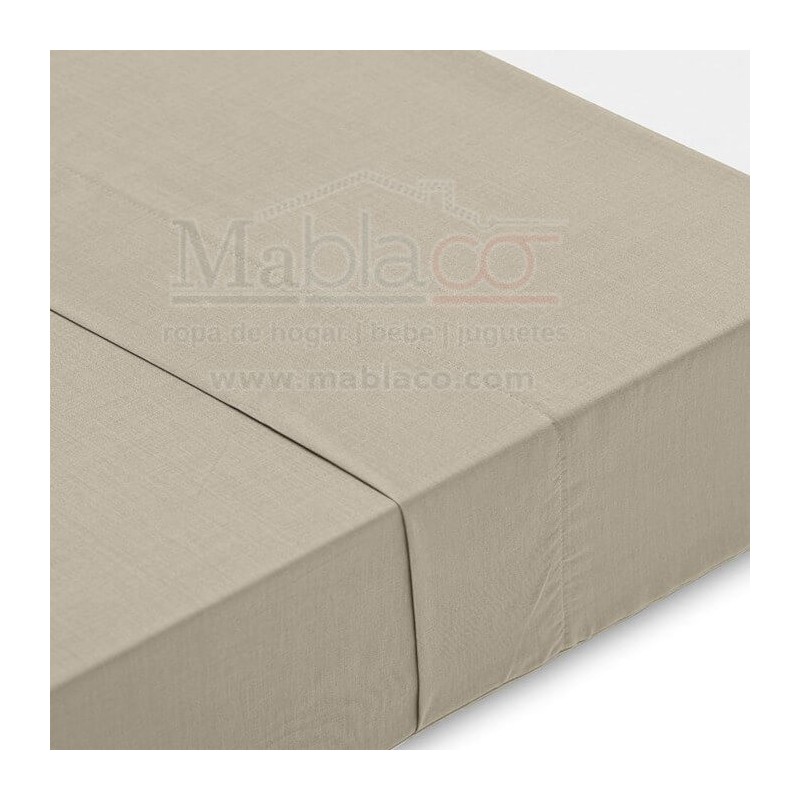 Sábana Encimera Beige 100% algodón Sábana Encimera Beige 100% algodón