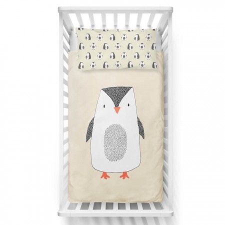 Saco Nórdico Bebé 5 Penguin con fuelle 100% Algodón Pingüino - juego de cama