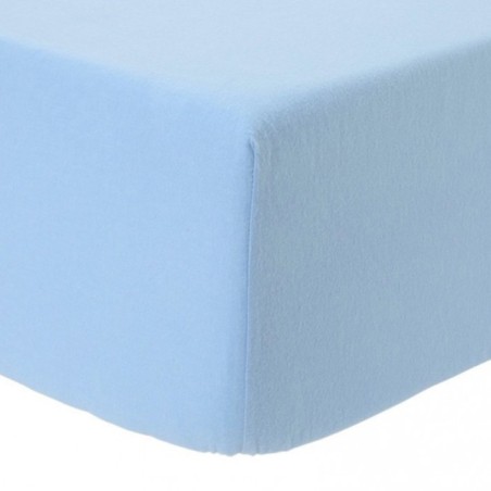 Sábanas Bajeras Franela de Algodón Ajustables Azul