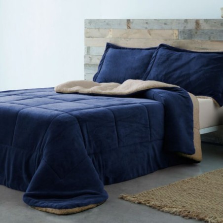 Edredón Comforter Basic Sedalina reverso Borreguillo Sherpa Marino
