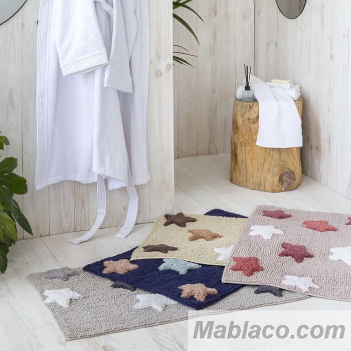 Alfombra de Baño 100% Algodón Estrellas Star Por 13,25€