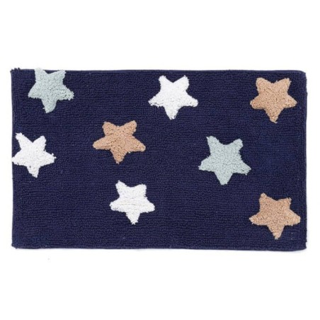Alfombra de Baño 100% Algodón Estrellas Star Marino