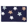 Alfombra de Baño 100% Algodón Estrellas Star Marino