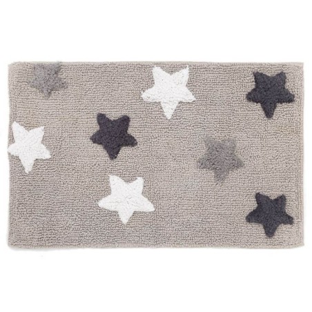 Alfombra de Baño 100% Algodón Estrellas Star Perla