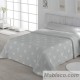 Edredón Comforter Estrellas Pole Gris Sedalina reverso Borreguillo Sherpa