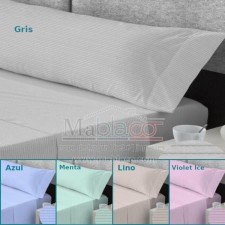 Juego de Sábanas Microlina Jacquard Lisa - fundas para